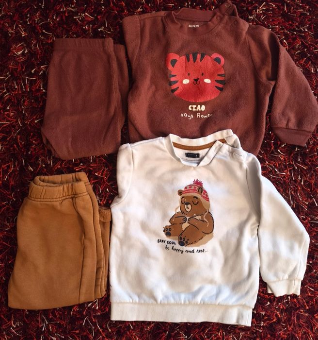 Conjunto de 2 fatos:sweat e calça- 24 meses