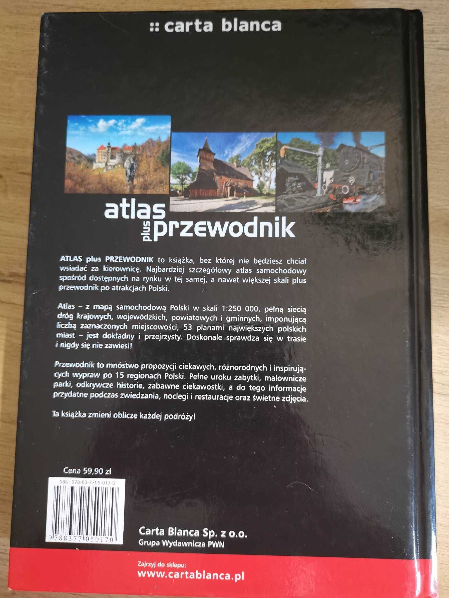 Polska Atlas plus przewodnik Carta Blanca NOWA