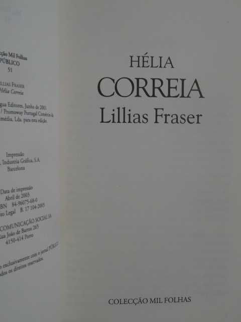 Lillias Fraser de Hélia Correia