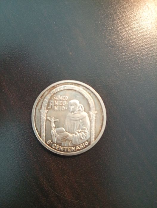 500 escudos  - 800 Aniversário Santo António	- Portugal 1995 - Prata