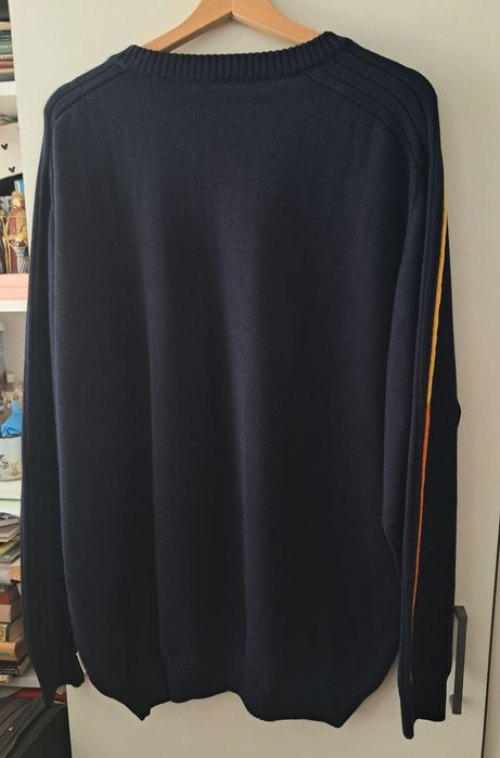 Sweter granatowy z merino XXL