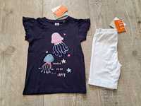 T-shirt + kolarki - rozm 110