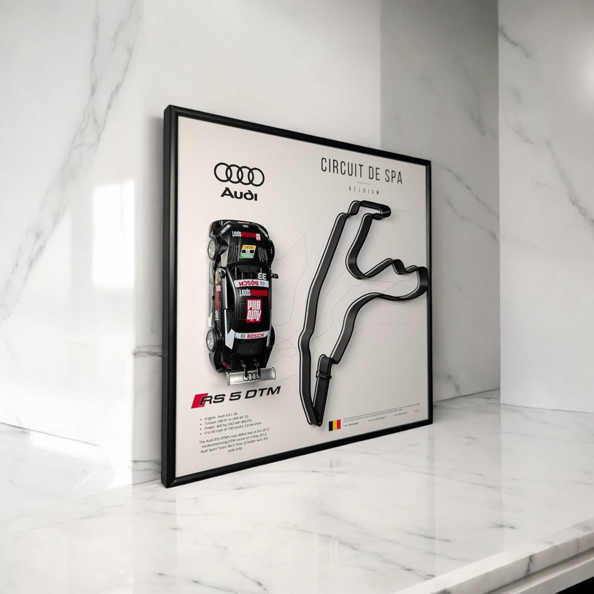 Модель CCA з Рамкою 2в1 з Audi RS 5 DTM та 3D Трасою Belgian GP Black