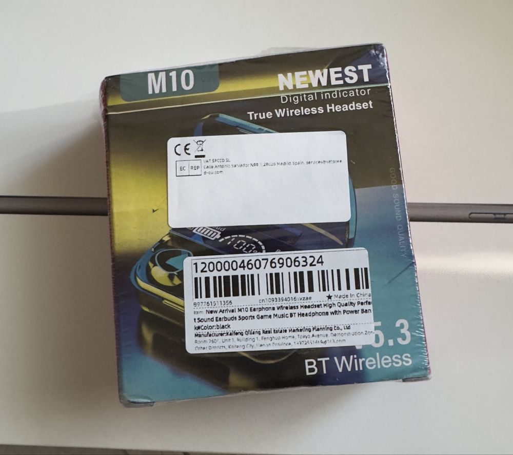 Наушники TWS M10 Bluetooth 5.3 с LED-дисплеем и зарядным кейсом