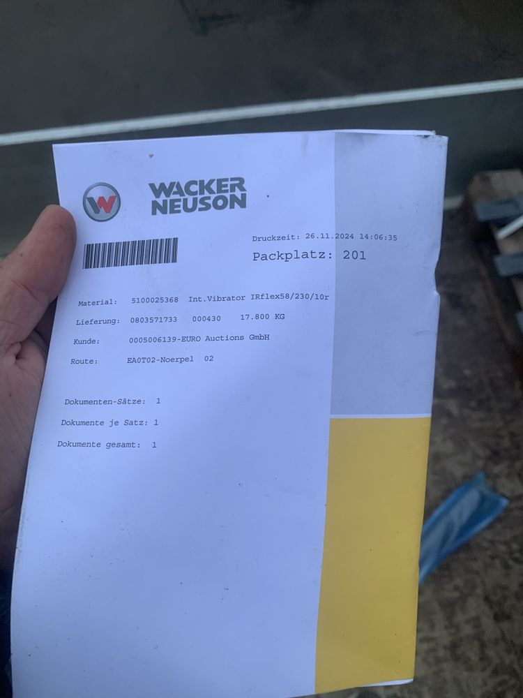Wibrator do betonu Wacker Neuson IRflex 58/230/5