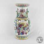 Jarrão em porcelana da China, decorado com figuras imperiais, séc. XIX