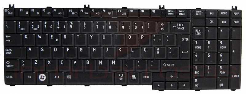 Teclado Toshiba L350 – A500 – L500 – L550 - P200 – P300 –P500 NOVOS