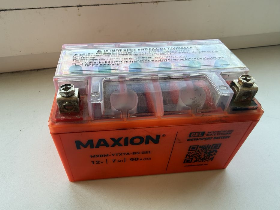 Акумулятор мотоциклетний Maxion 12V 7AH 90A Gel