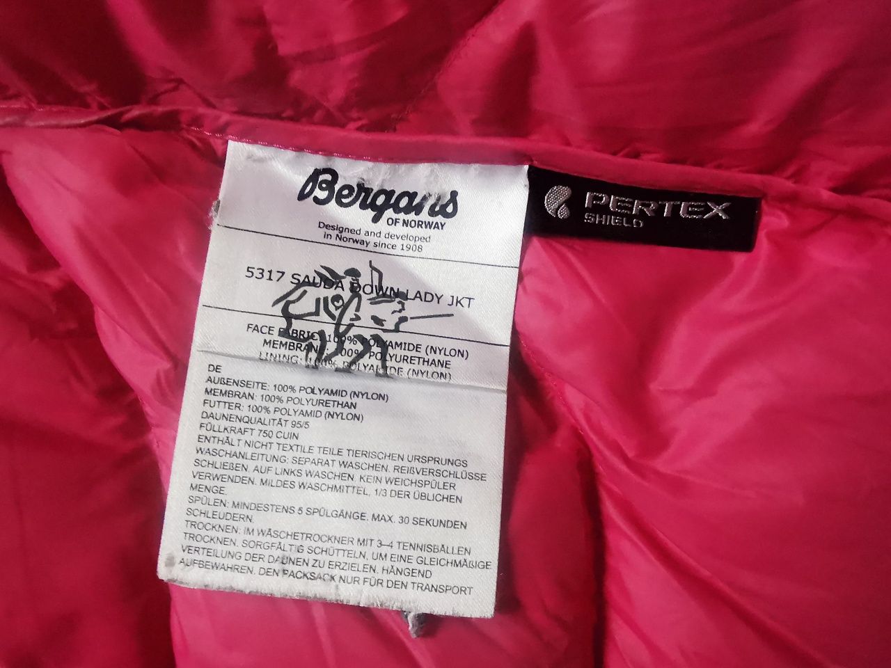 Bergans of Norway Sauda Down Pertex Shield gruba kurtka puchowa L