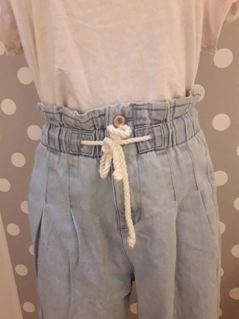 Spodnie buggy Stradivarius S wysoki stan