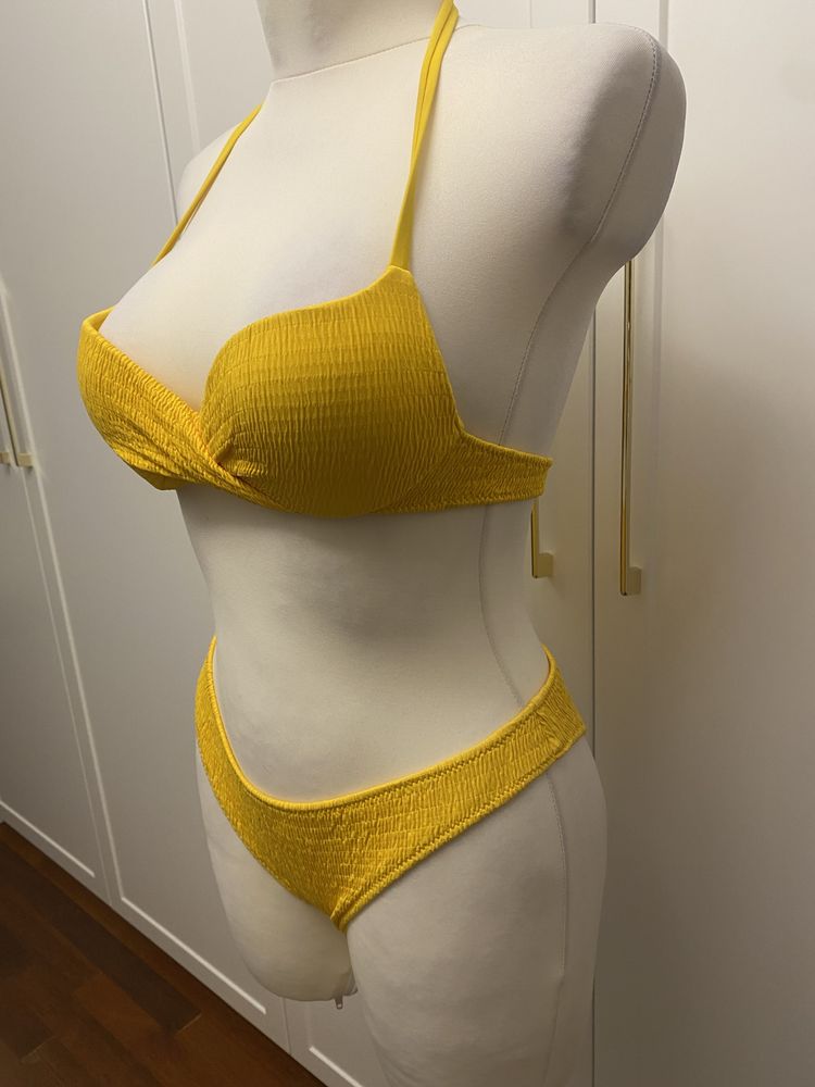 Strój kąpielowy dwuczęściowy żółty Calzedonia