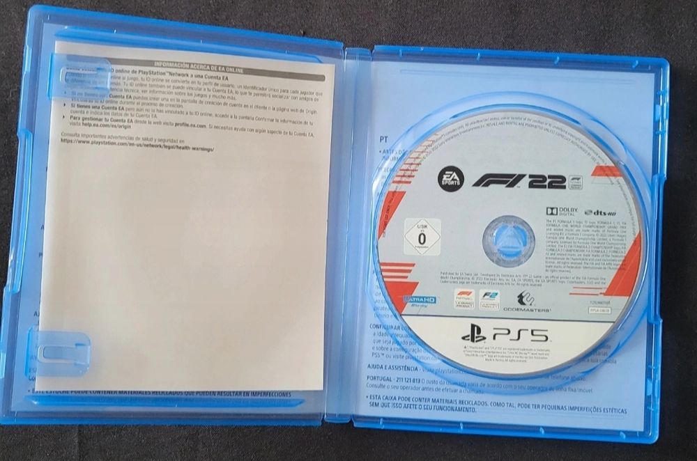 Jogos ps5 F1 22 em otimo estado
