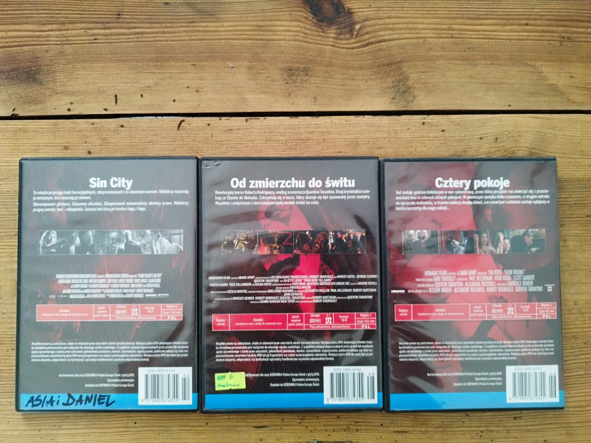 Quentin Tarantino sin city cztery pokoje od zmierzchu do świtu