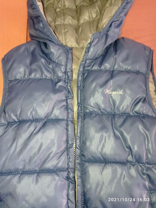 Casaco criança reversível sem mangas