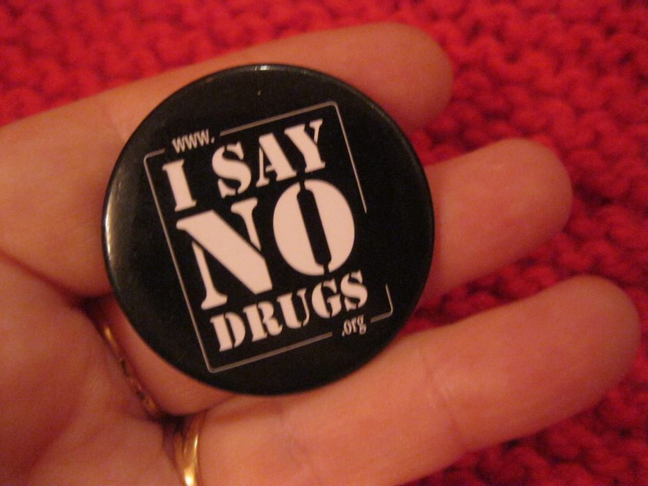 значок железный круглый я сказал нет-наркотикам I SAY NO DRUGS