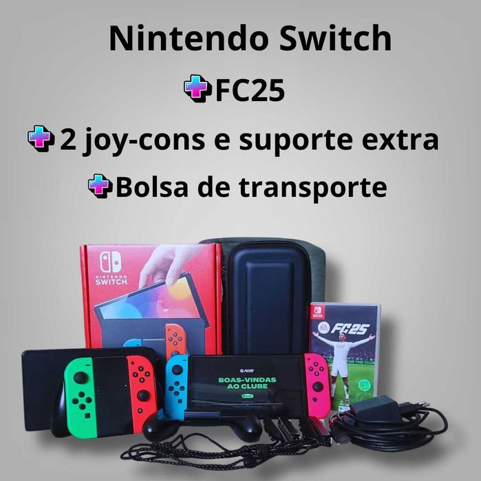 Nintendo Switch OLED + FC25 + 2 joy-cons extra