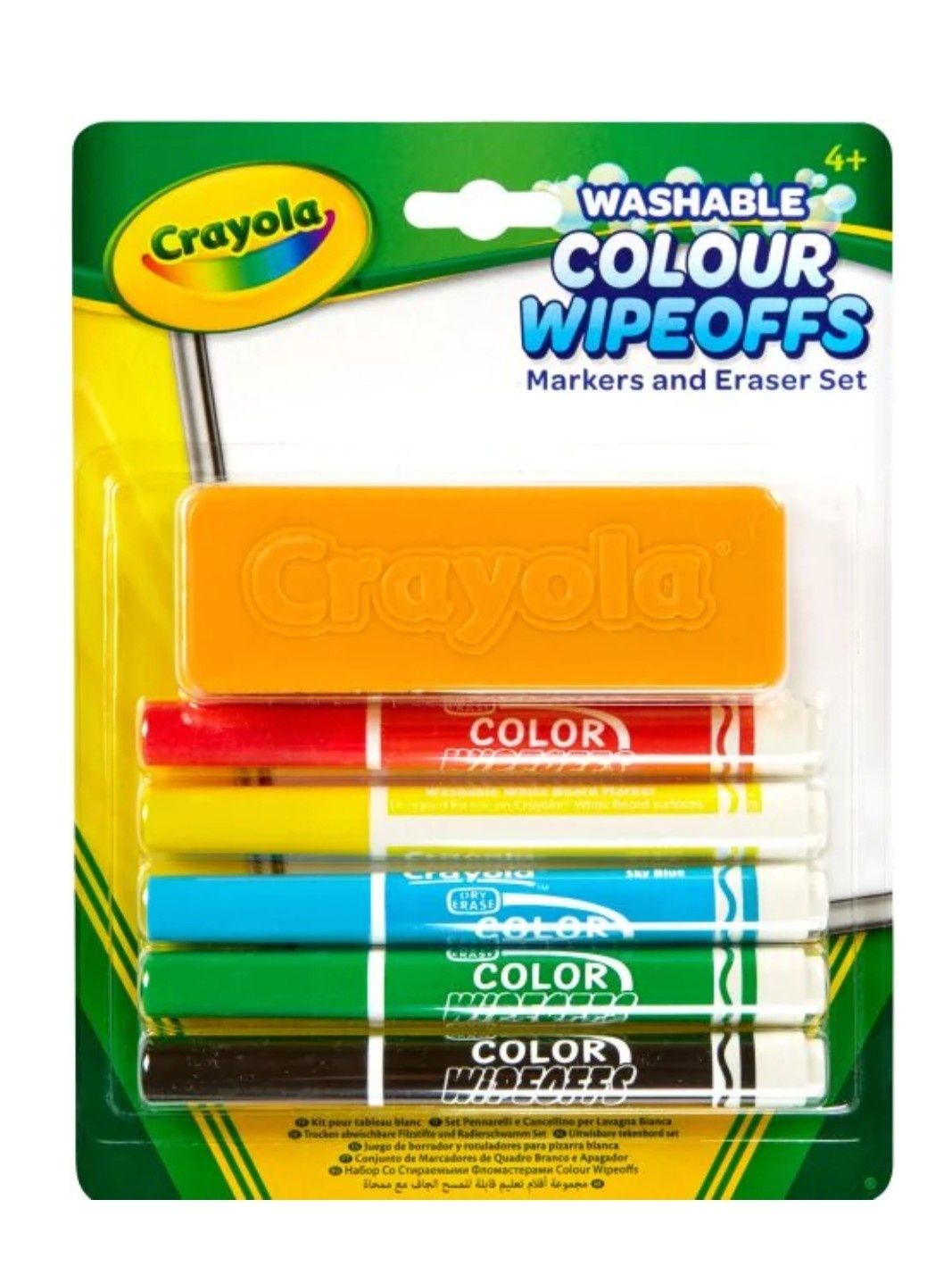 Фломастеры для сухого стирания щёткой Crayola