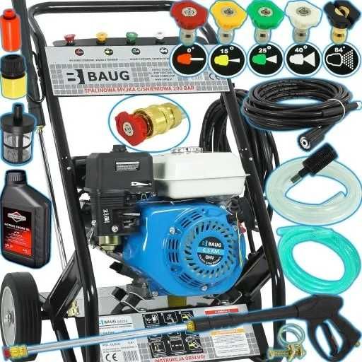 SPALINOWA MYJKA Ciśnieniowa Ciśnienie Mocna 200 BAR BAUG
