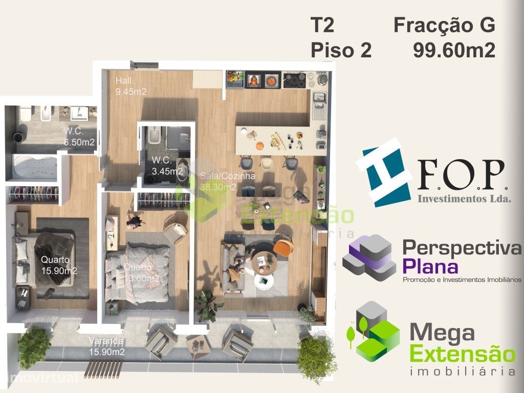 Apartamento T2, em construção, centro do Cadaval, com parqueamento ...