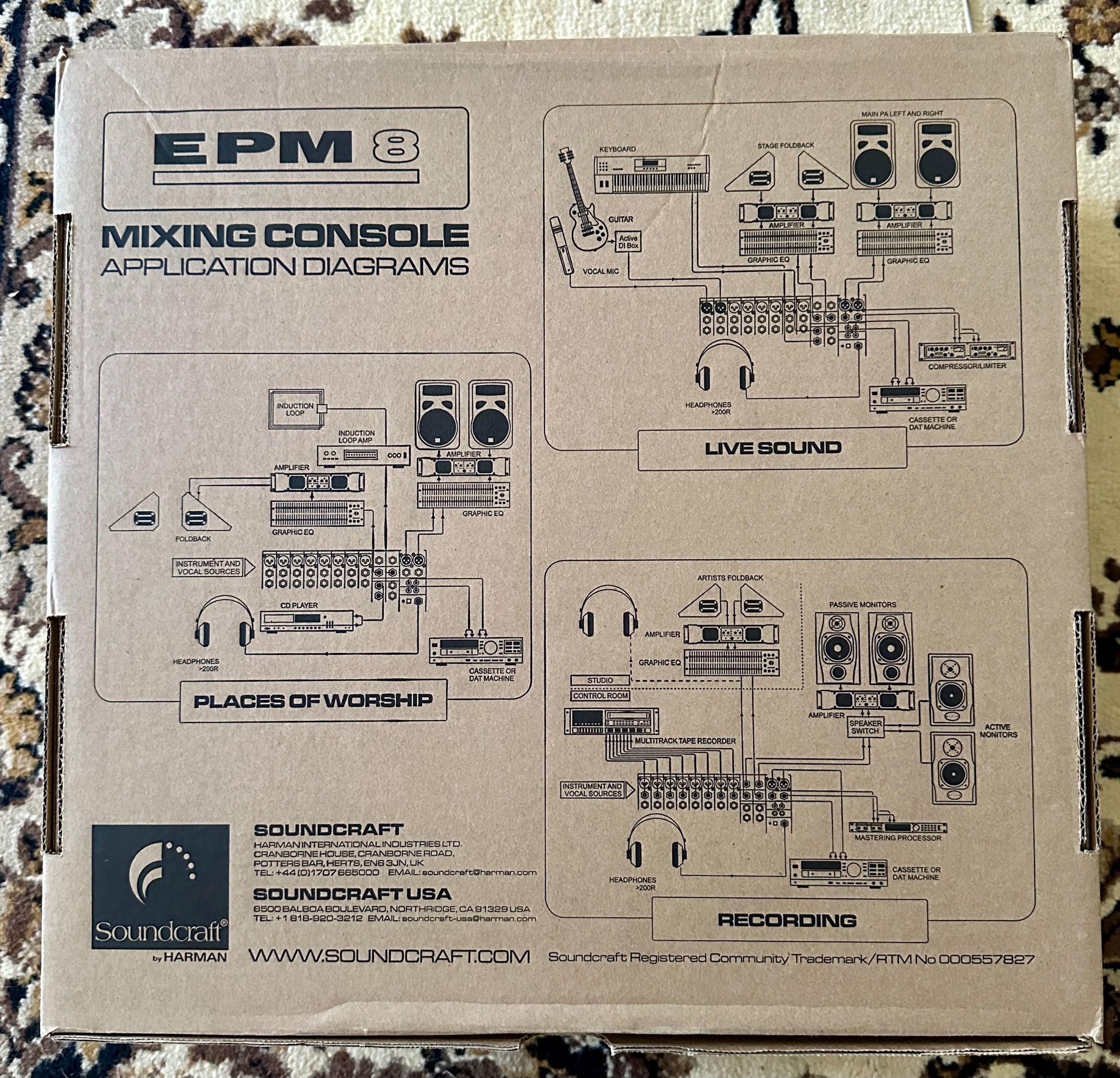 Mesa mistura Soundcraft EPM8