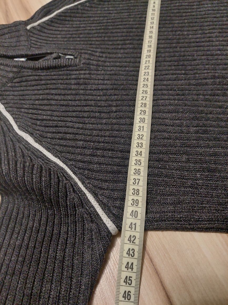 sweter bluza chłopięcy dziecięcy z zamkiem szary zima
