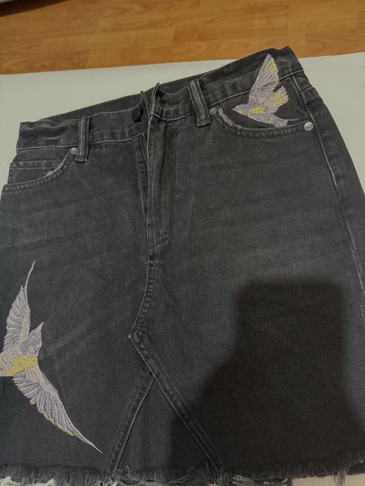 Черная джинсовая юбка