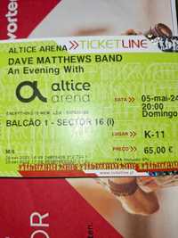 4 bilhetes fisicos para David Matthews Band