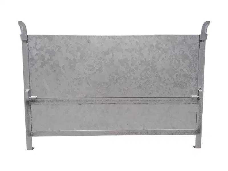 Skrzyniopaleta  metalowa z otwieranym bokiem Ocynk