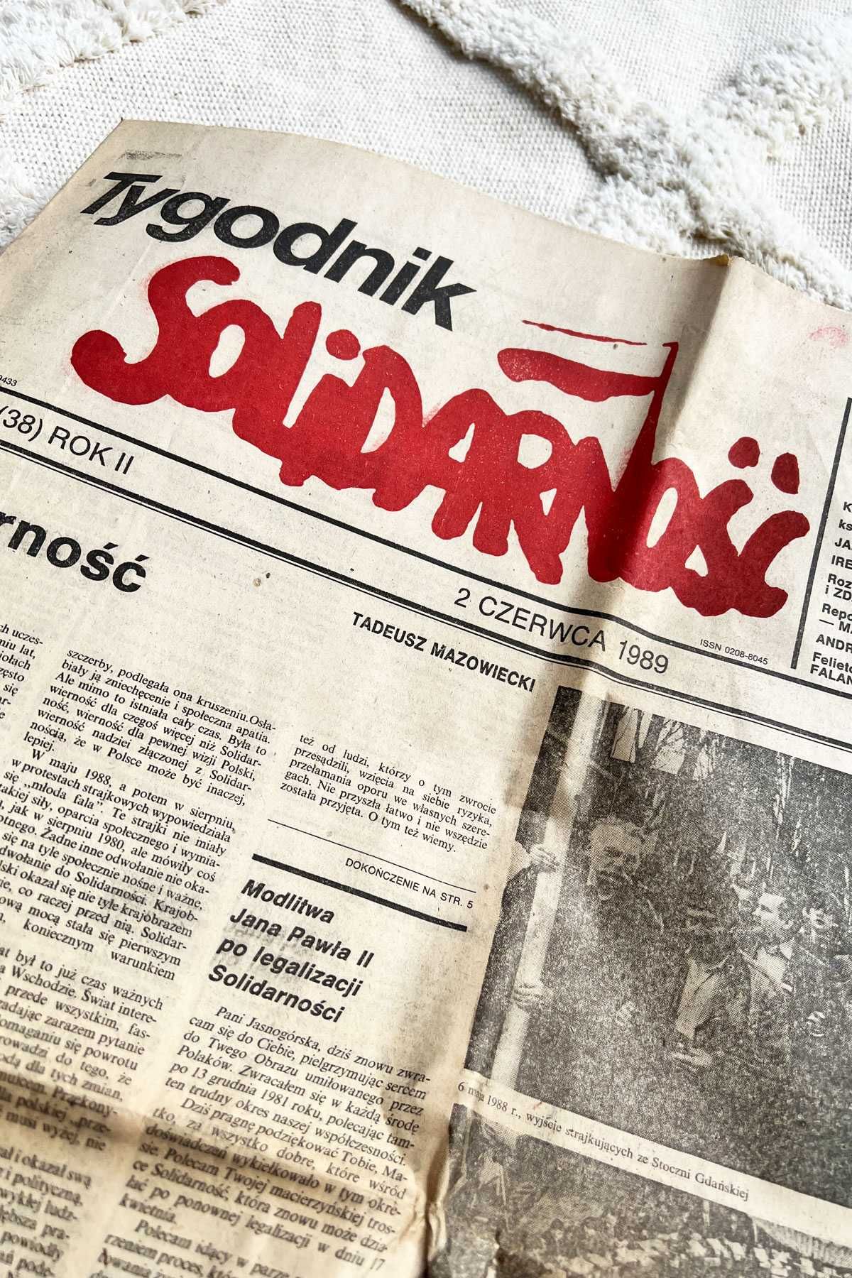Tygodnik Solidarność nr 1 (38) rok II - 2 czerwca 1989