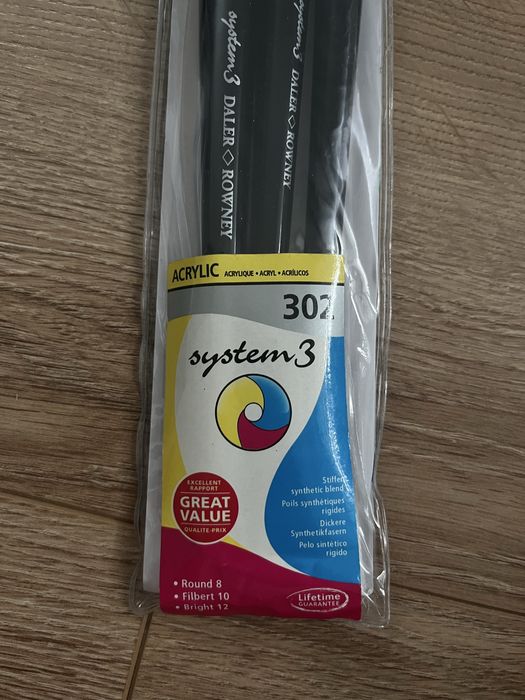 pędzle malarskie do akryli system3