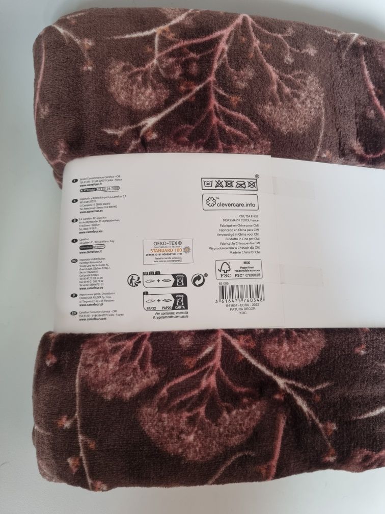 Nowy koc 130x170 jesienne kolory