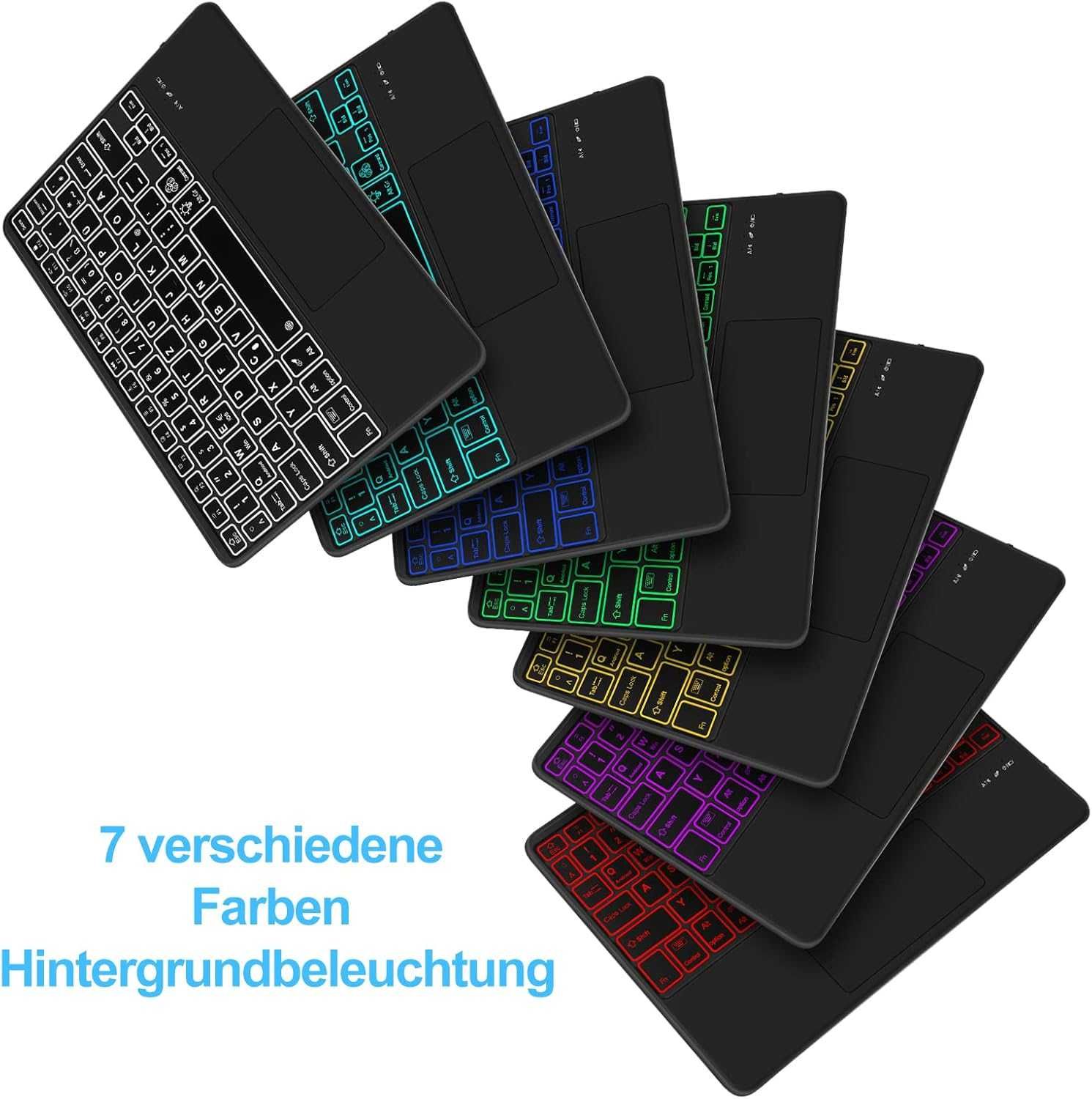 JADEMALL etui klawiatura touchpad LED RGB iPad 6/5 9,7'' Air 2 Air 1