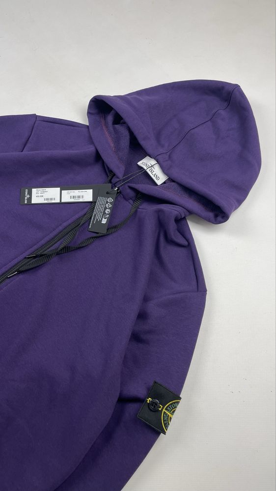 Новый Зип худи Stone island фиолетовый