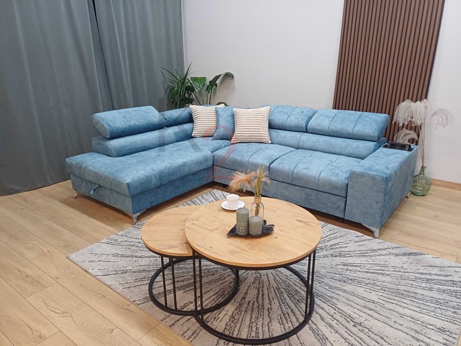 Narożnik Fuks USB  Rogówka Kanapa z Funkcją spania Pojemnik POD WYMIAR