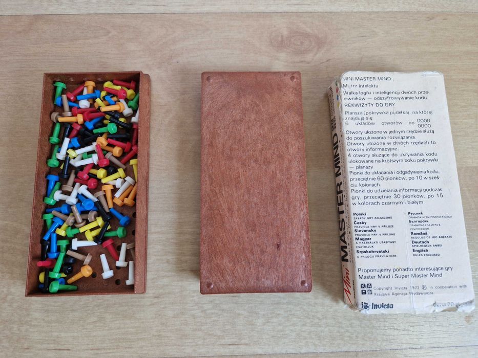 Mini Mastermind Gra turystyczna PRL lata 90 Invicta KWA MASTER MIND