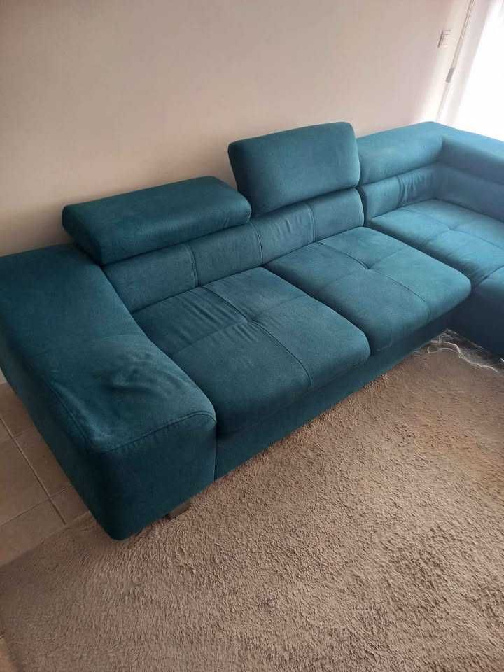 Sofa chaise longue azul