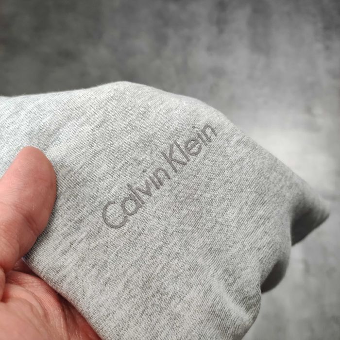 MĘSKA Koszulka Klasyczna Elegancka Calvin Klein Jeans Szara Basic Logo