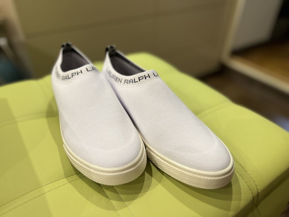 Слипоны белые Ralph Lauren