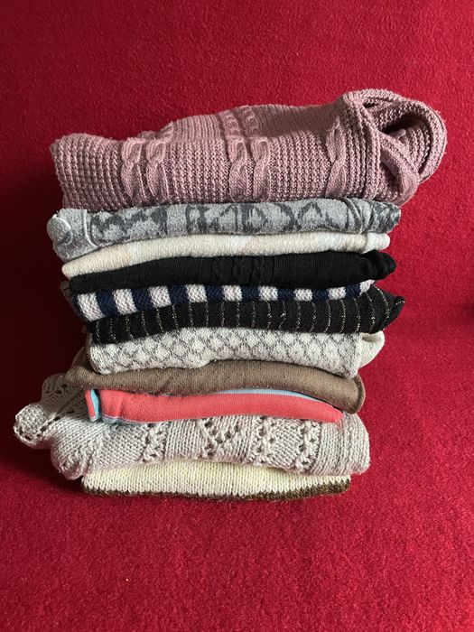 Zestaw 11 sztuk ubrań damskich sweterki bluzy paczka