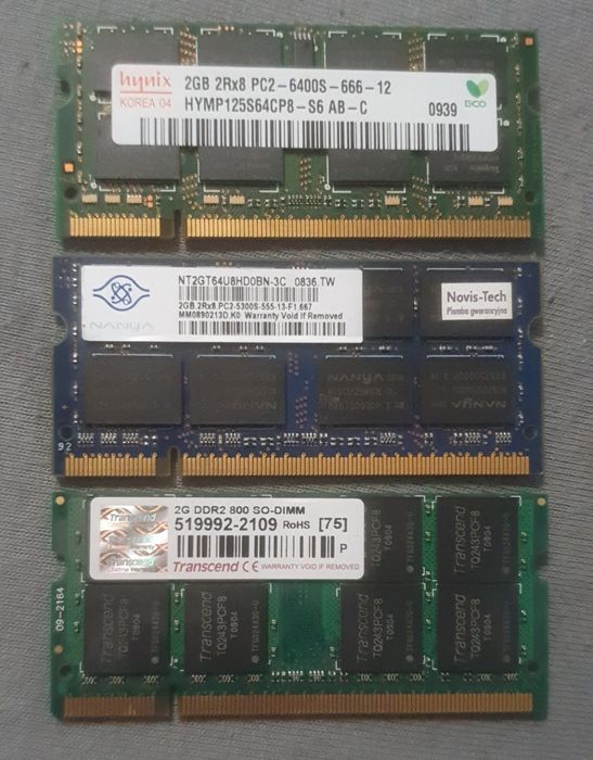 RAM DDR2 laptop 3x2 GB