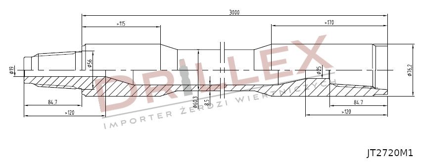 Żerdzie wiertnicze Ditch Witch 2720M1 3020M JT25 866 zł