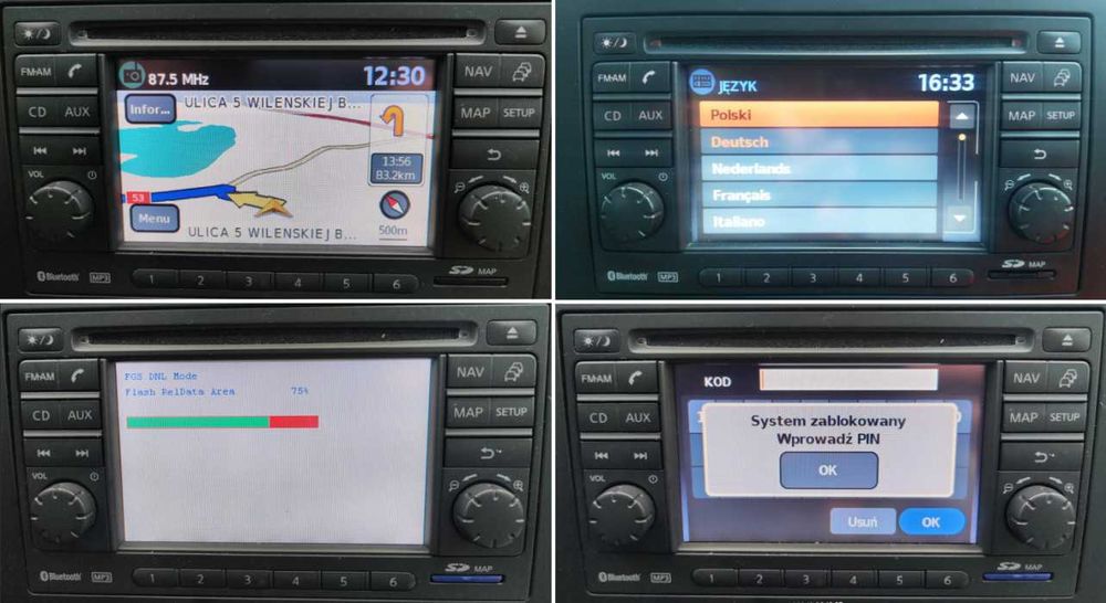 Nissan Polskie menu lektor Mapa LCN1 Qashqai Juke Micra