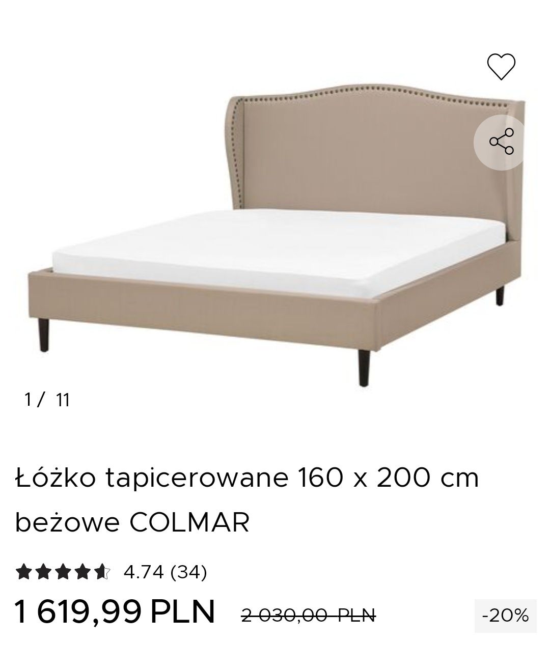 Łóżko 160 na 200