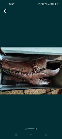 Buty męskie eleganckie mokasyny 44 Nowe imitacja skóra węża krokodyla