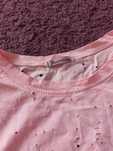 Różowa bluzka T-shirt sweetisima xl xxl dziury oversize