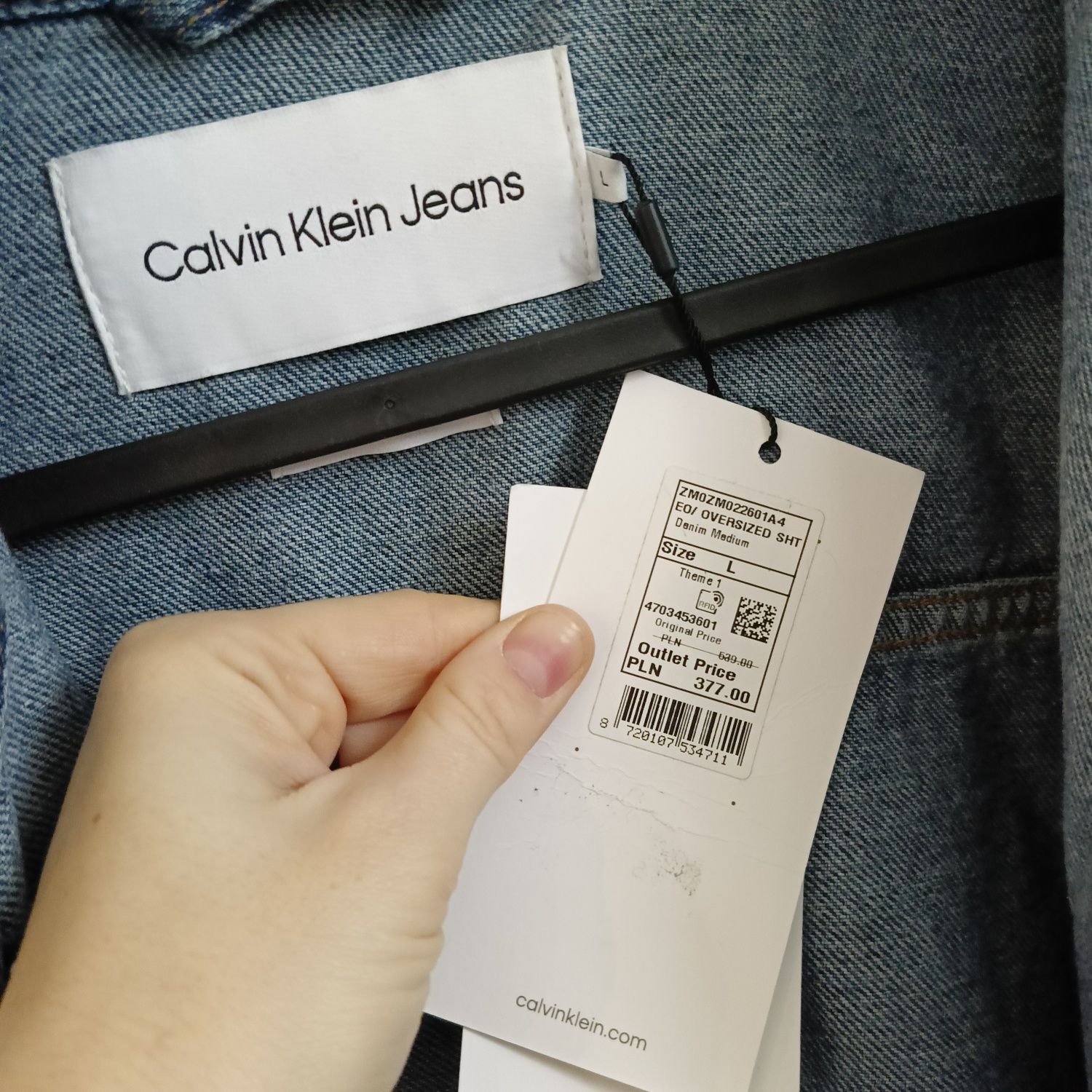 Katana kurtka dżinsowa Calvin Klein jeansowa L/XL oversize nowa