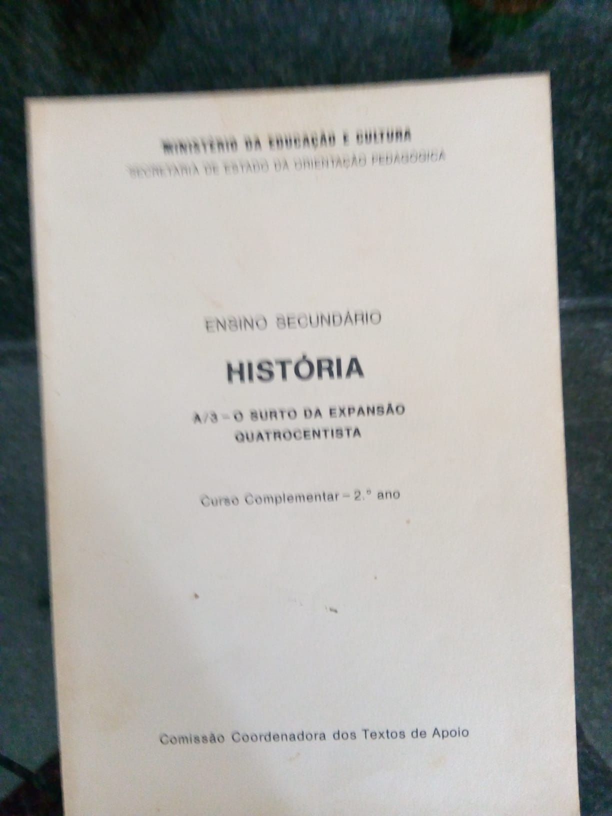 Livros de história antigos (ensino secundário)