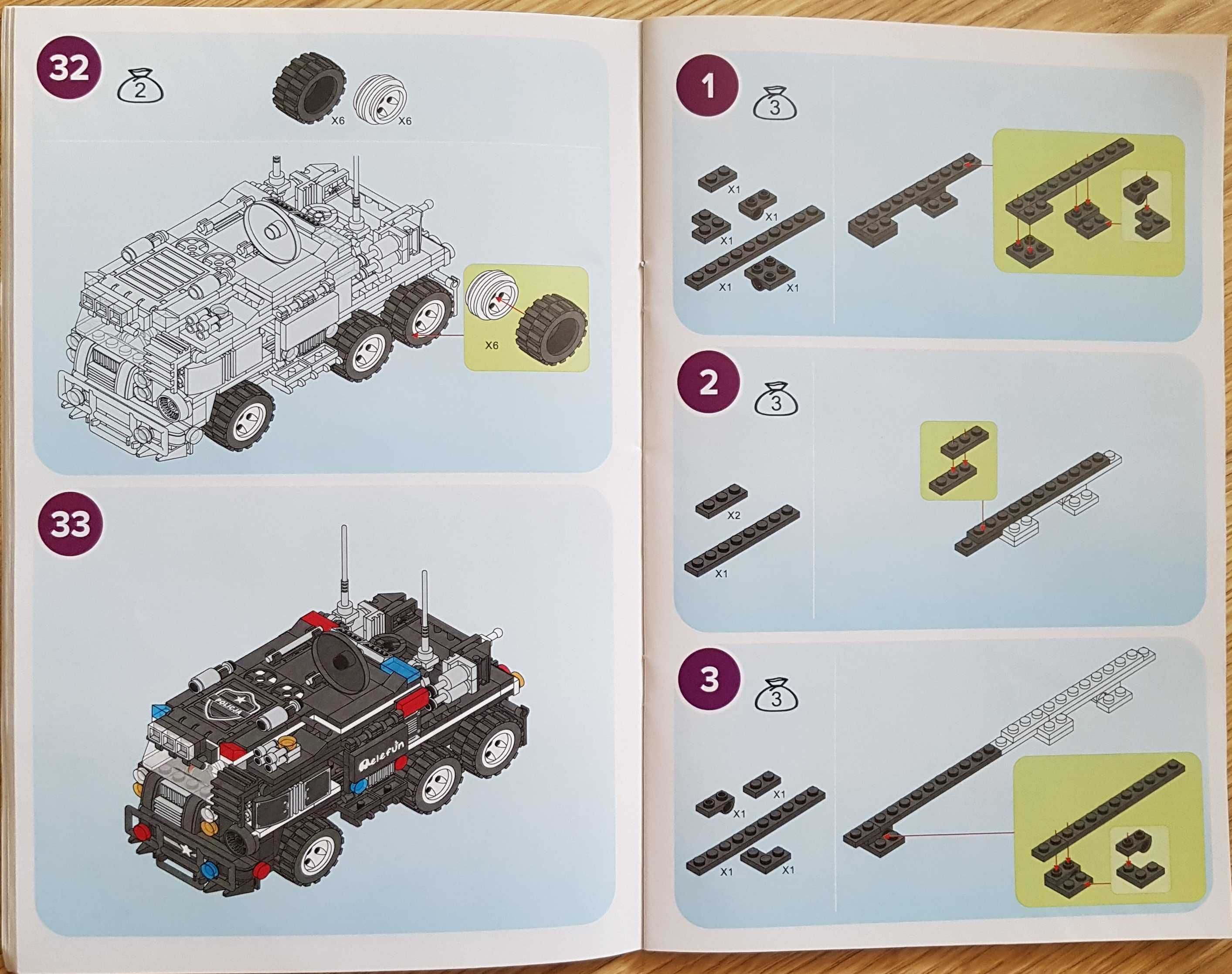 Klocki lego ELEFUN Policja grupa specjalna C0567A  1241 elementów 6+