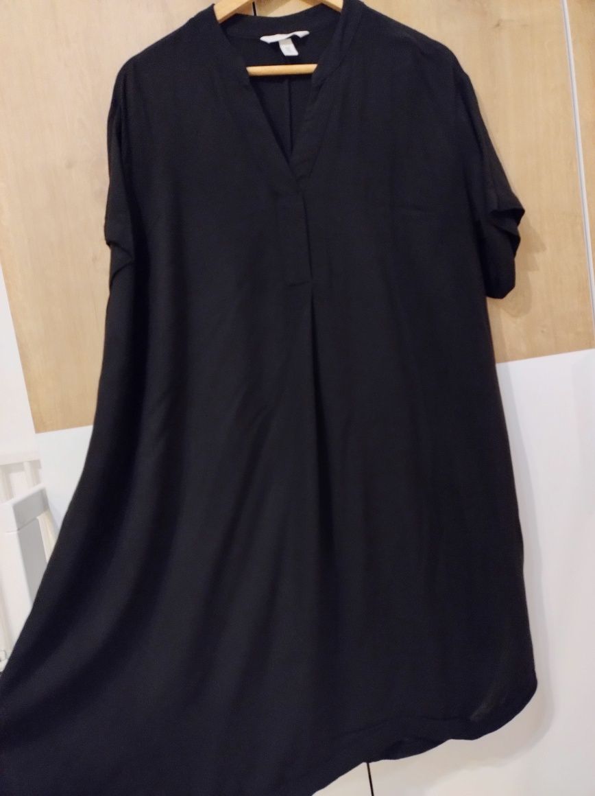 Tunika sukienka h&m w serek ciążowa czarna r. 42