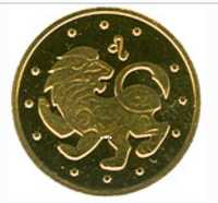Пам'ятна монета Лев (золото (Au 999,9)), 1.24 грами